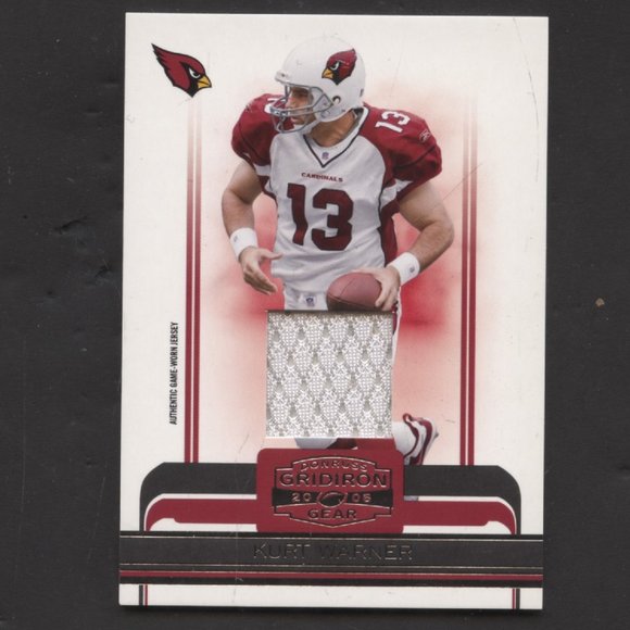 2006 DONRUSS GRIDIRON GEAR KURT WARNER JERSEY RELIC CARD ARIZONA CARDINALS - Picture 1 of 1